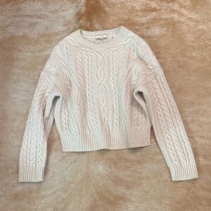 Vince Wool & Cashmere Cream Cableknit Sweater